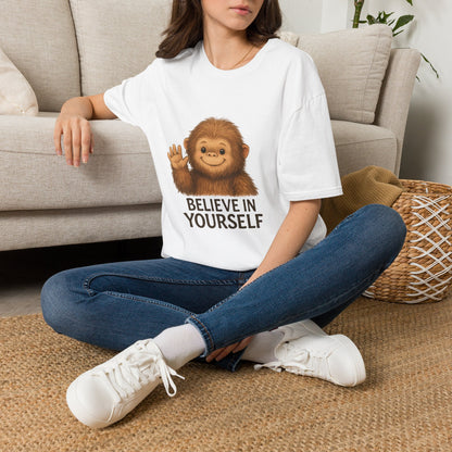 Believe in Yourself Cute Bigfoot T-Shirt