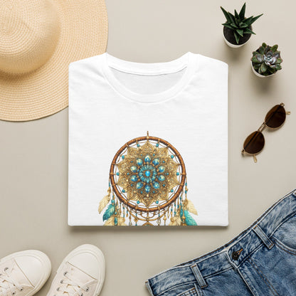 Ornate Turquoise & Gold Dreamcatcher T-Shirt