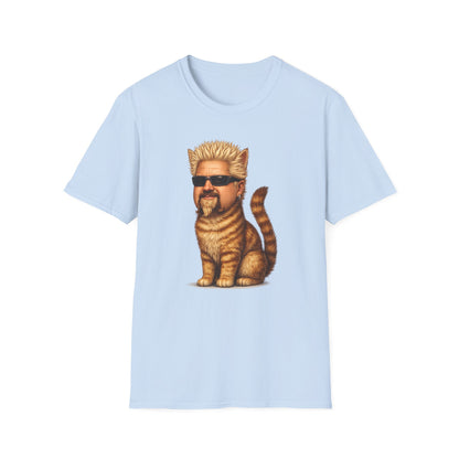 Guy Fieri Cat Funny Parody T-Shirt