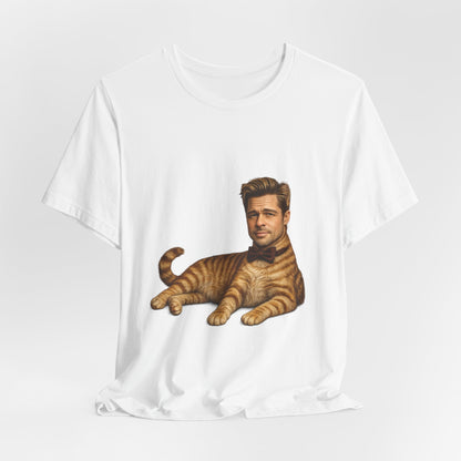 Brad Pitt Cat Parody T-Shirt