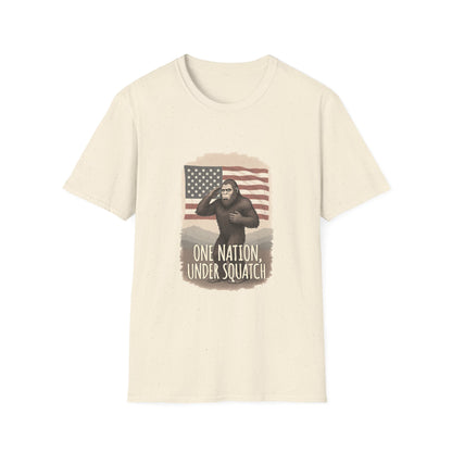 One Nation Under Squatch Funny Patriotic Bigfoot T-Shirt