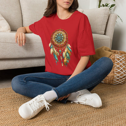 Ornate Turquoise & Gold Dreamcatcher T-Shirt