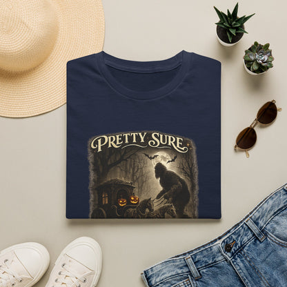 Sasquatch Stole My Carriage Ride Funny Halloween T-Shirt