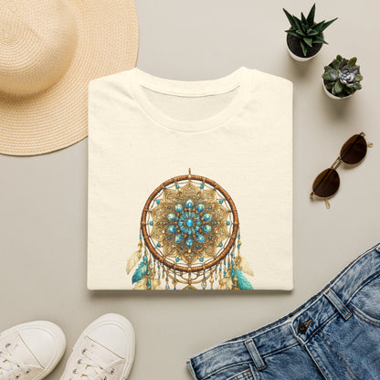Ornate Turquoise & Gold Dreamcatcher T-Shirt