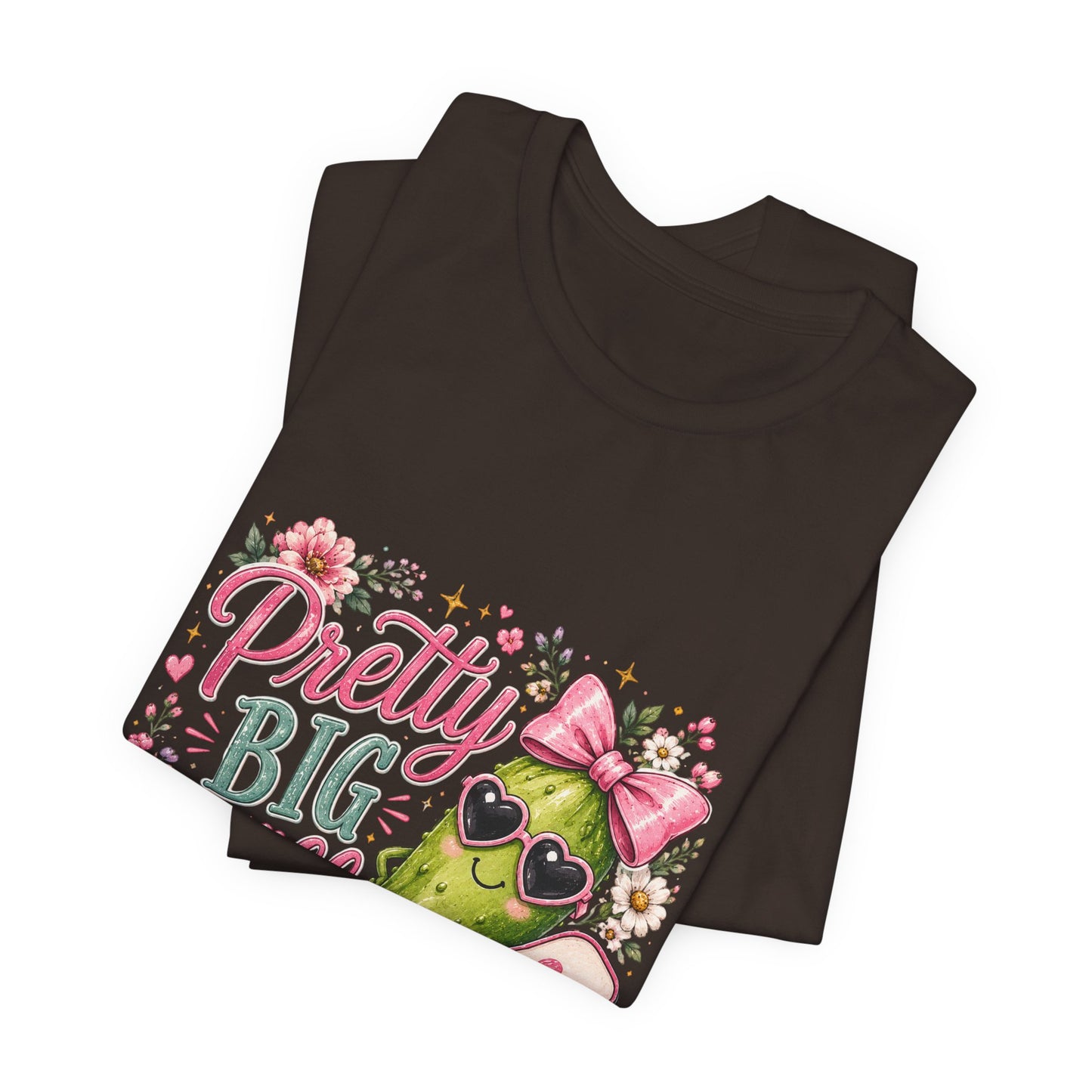 Pretty Big Dill T‑Shirt — Cute Pickleball Graphic Tee with Floral Accents