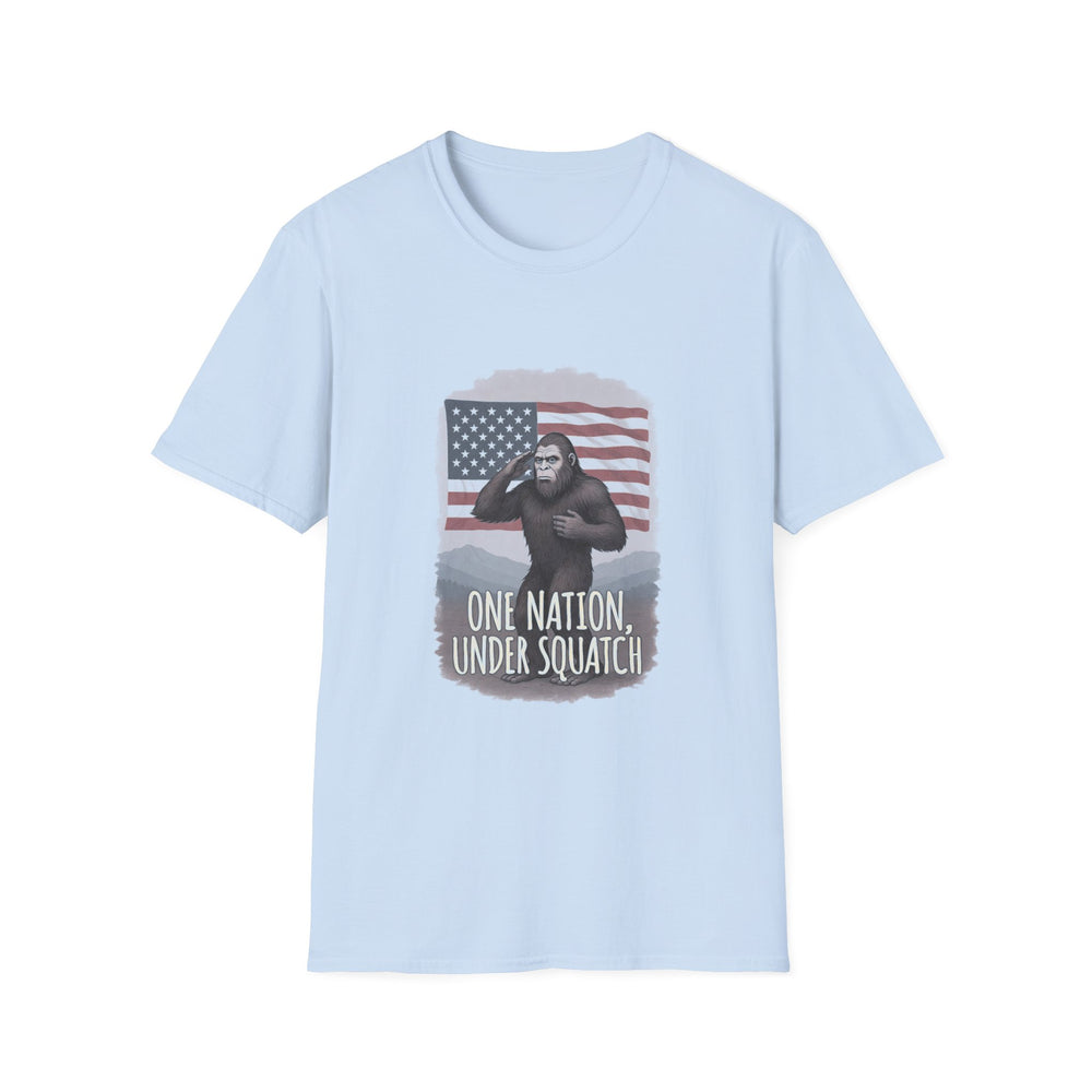 One Nation Under Squatch Funny Patriotic Bigfoot T-Shirt