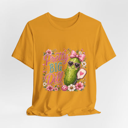 Pretty Big Dill T‑Shirt — Cute Pickleball Graphic Tee with Floral Accents
