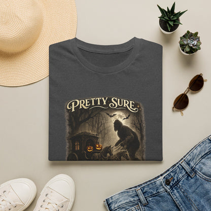 Sasquatch Stole My Carriage Ride Funny Halloween T-Shirt