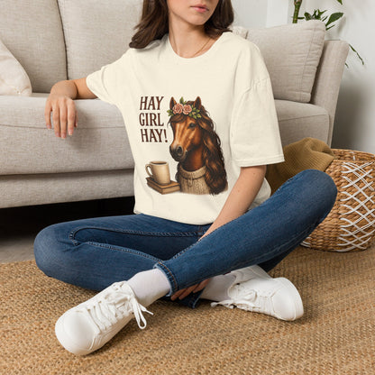 Hay Girl Hay! Horse Graphic T‑Shirt — Hay Girl Hay Funny Horse