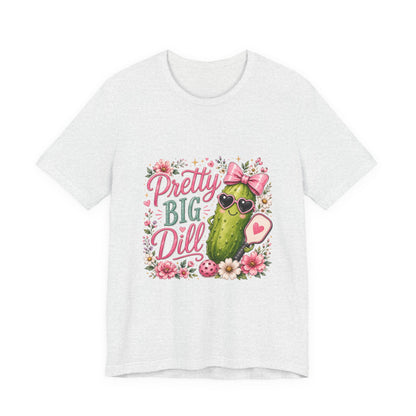 Pretty Big Dill T‑Shirt — Cute Pickleball Graphic Tee with Floral Accents