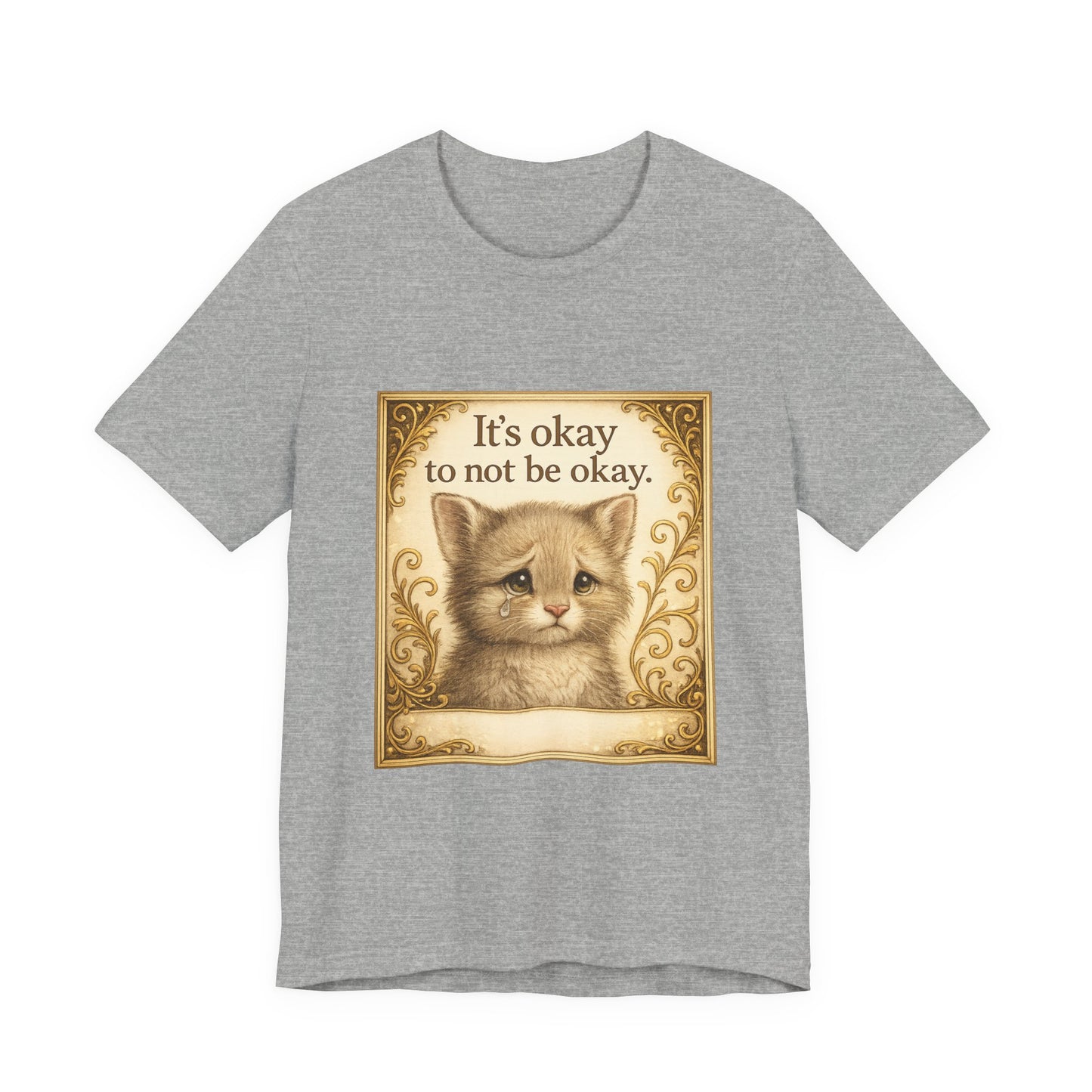 It's Okay To Not Be Okay Kitten Mental Health T-Shirt