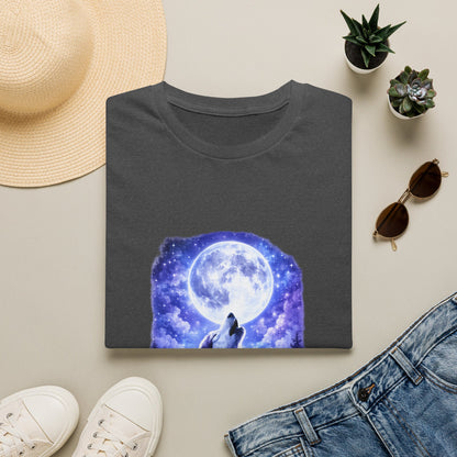 Howling Wolf Under Full Moon T-Shirt