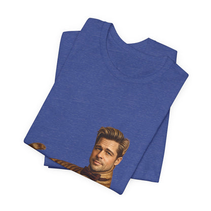 Brad Pitt Cat Parody T-Shirt