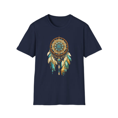Ornate Turquoise & Gold Dreamcatcher T-Shirt