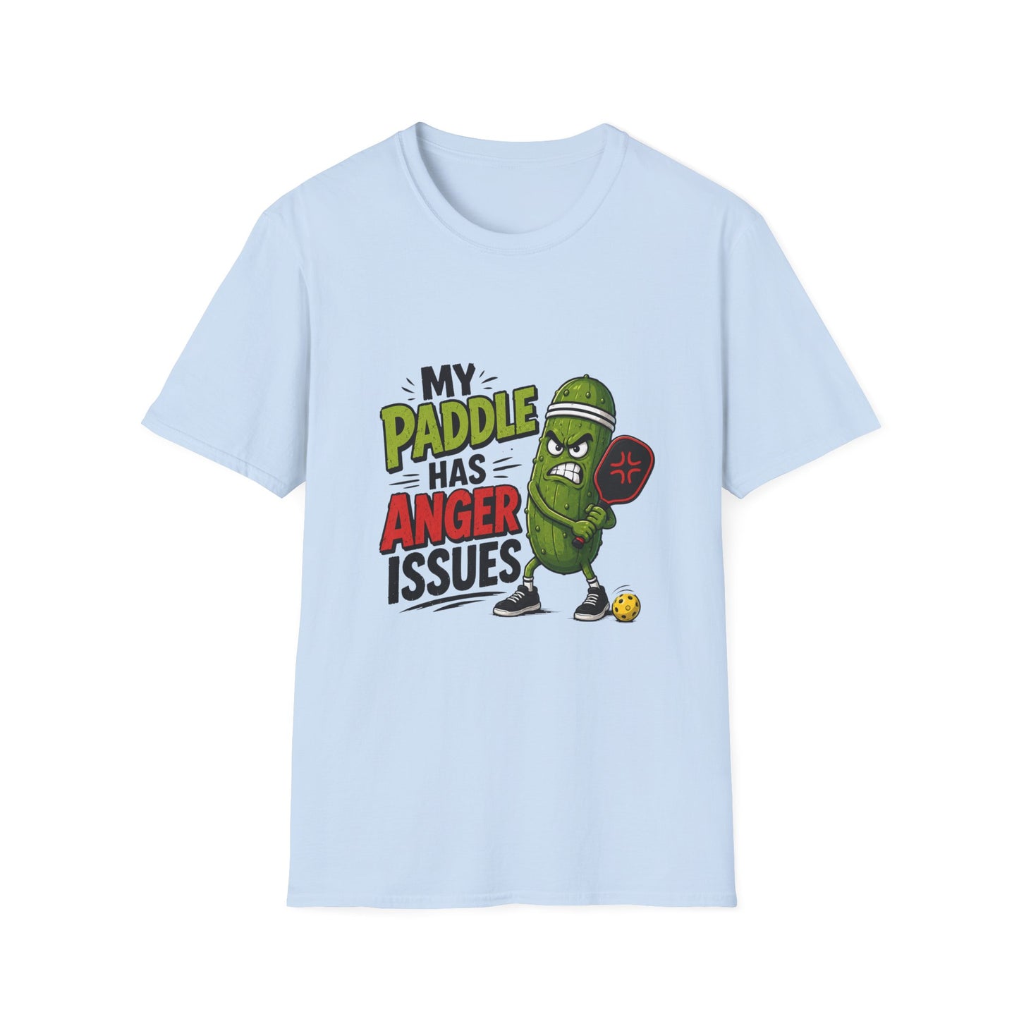 Pickle Paddle T‑Shirt — "My Paddle Has Anger Issues" Funny Pickleball Tee