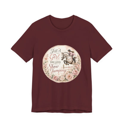 Just A Girl Who Loves Show Jumping Equestrian T-Shirt