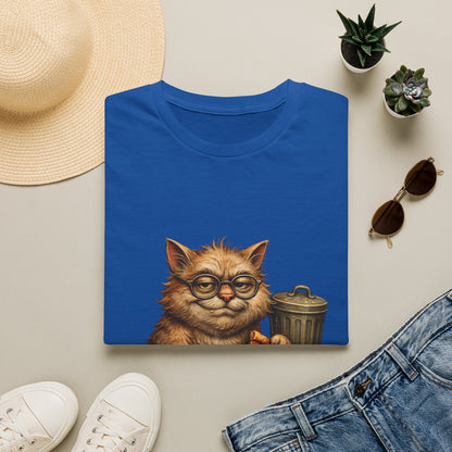 Danny DeVito Cat Parody— Cute Cat with Glasses & Pizza Graphic Tee