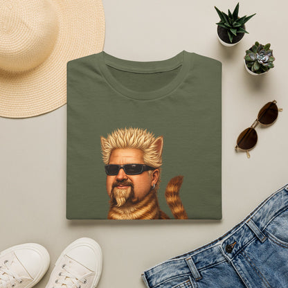 Guy Fieri Cat Funny Parody T-Shirt