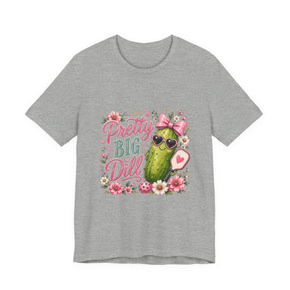 Pretty Big Dill T‑Shirt — Cute Pickleball Graphic Tee with Floral Accents