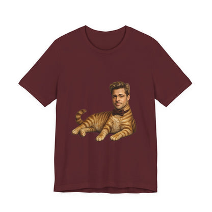 Brad Pitt Cat Parody T-Shirt