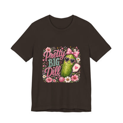 Pretty Big Dill T‑Shirt — Cute Pickleball Graphic Tee with Floral Accents