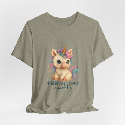 Believe in Your Sparkle Cute Unicorn T-Shirt