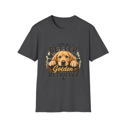 Life Is Better With a Golden Retriever T-Shirt