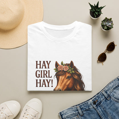 Hay Girl Hay! Horse Graphic T‑Shirt — Hay Girl Hay Funny Horse
