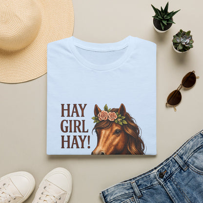 Hay Girl Hay! Horse Graphic T‑Shirt — Hay Girl Hay Funny Horse
