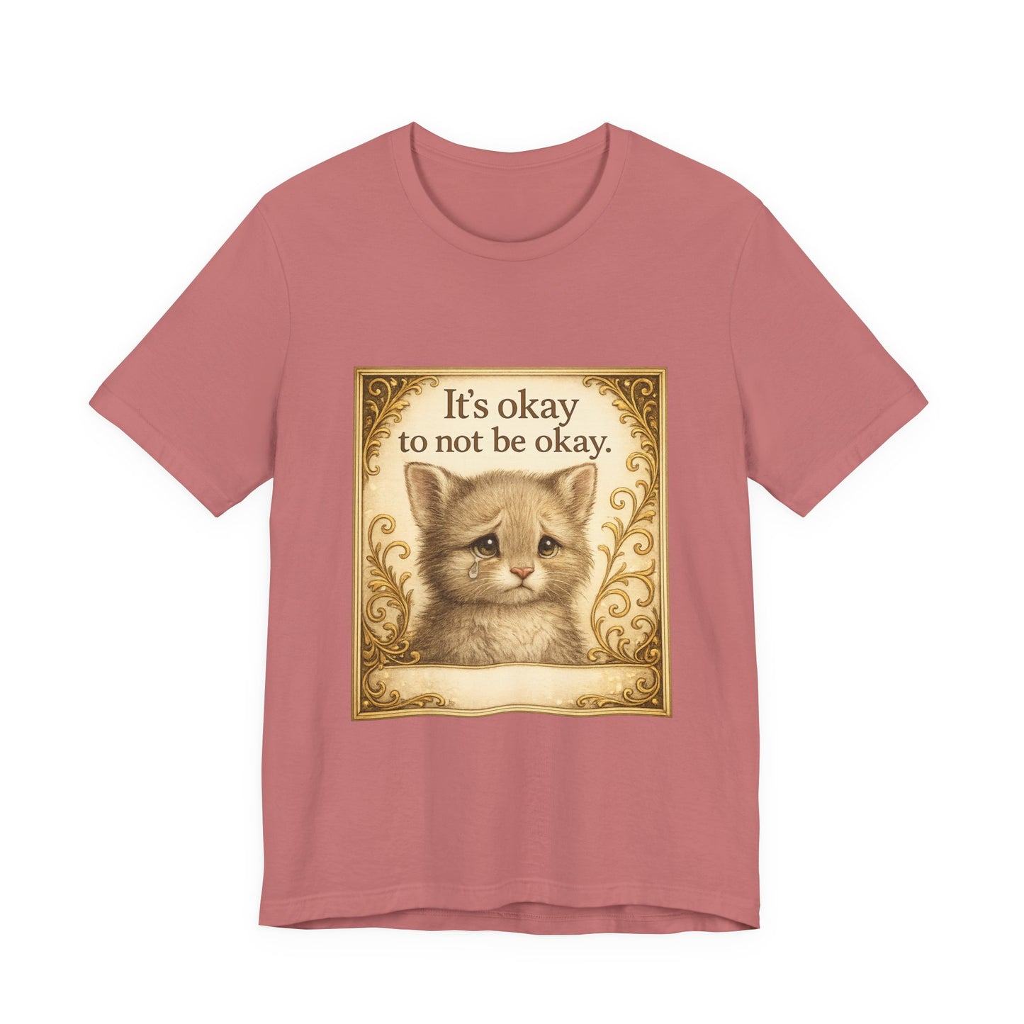 It's Okay To Not Be Okay Kitten Mental Health T-Shirt