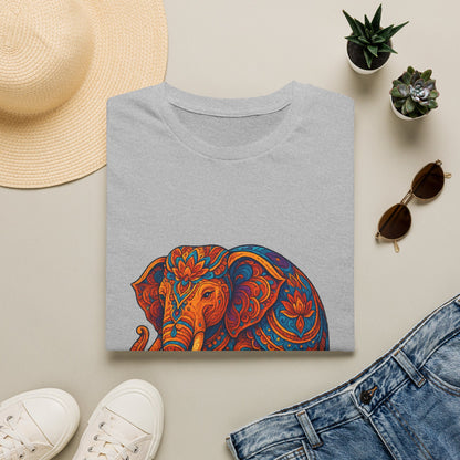 Vibrant Mandala Elephant Indian Art T-Shirt