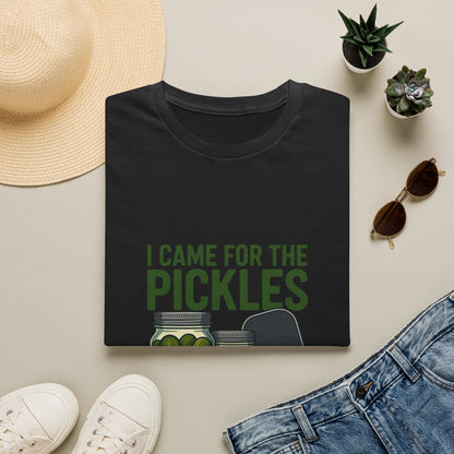 I Came for the Pickles Stayed for the Dinks Funny Pickleball T-Shirt