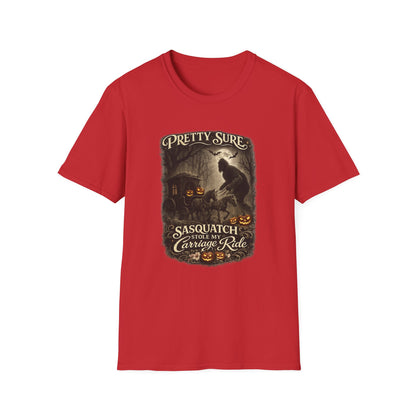 Sasquatch Stole My Carriage Ride Funny Halloween T-Shirt