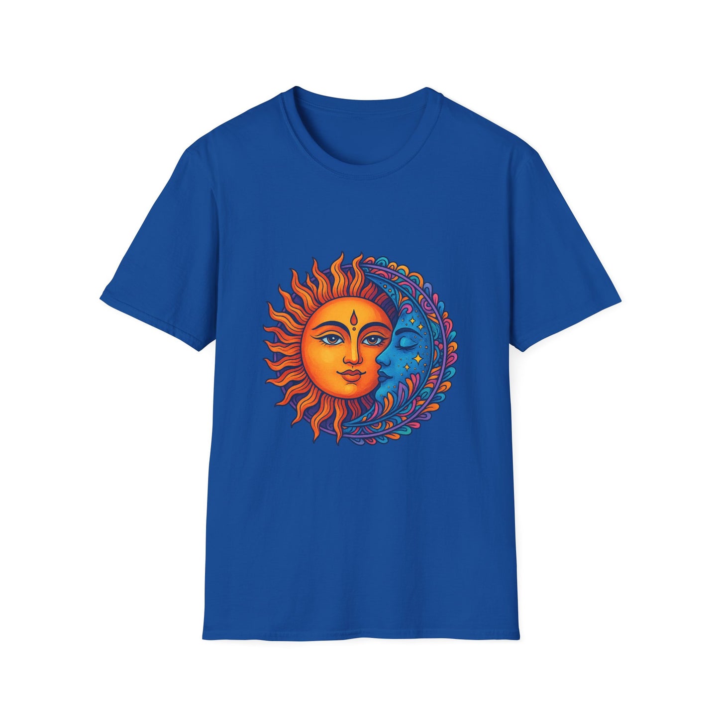 Sun and Moon Sacred Balance Indian Art T-Shirt