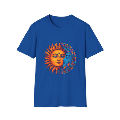 Sun and Moon Sacred Balance Indian Art T-Shirt