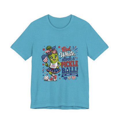 Red, White, Dink & Pickleball Funny Patriotic T-Shirt