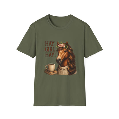 Hay Girl Hay! Horse Graphic T‑Shirt — Hay Girl Hay Funny Horse