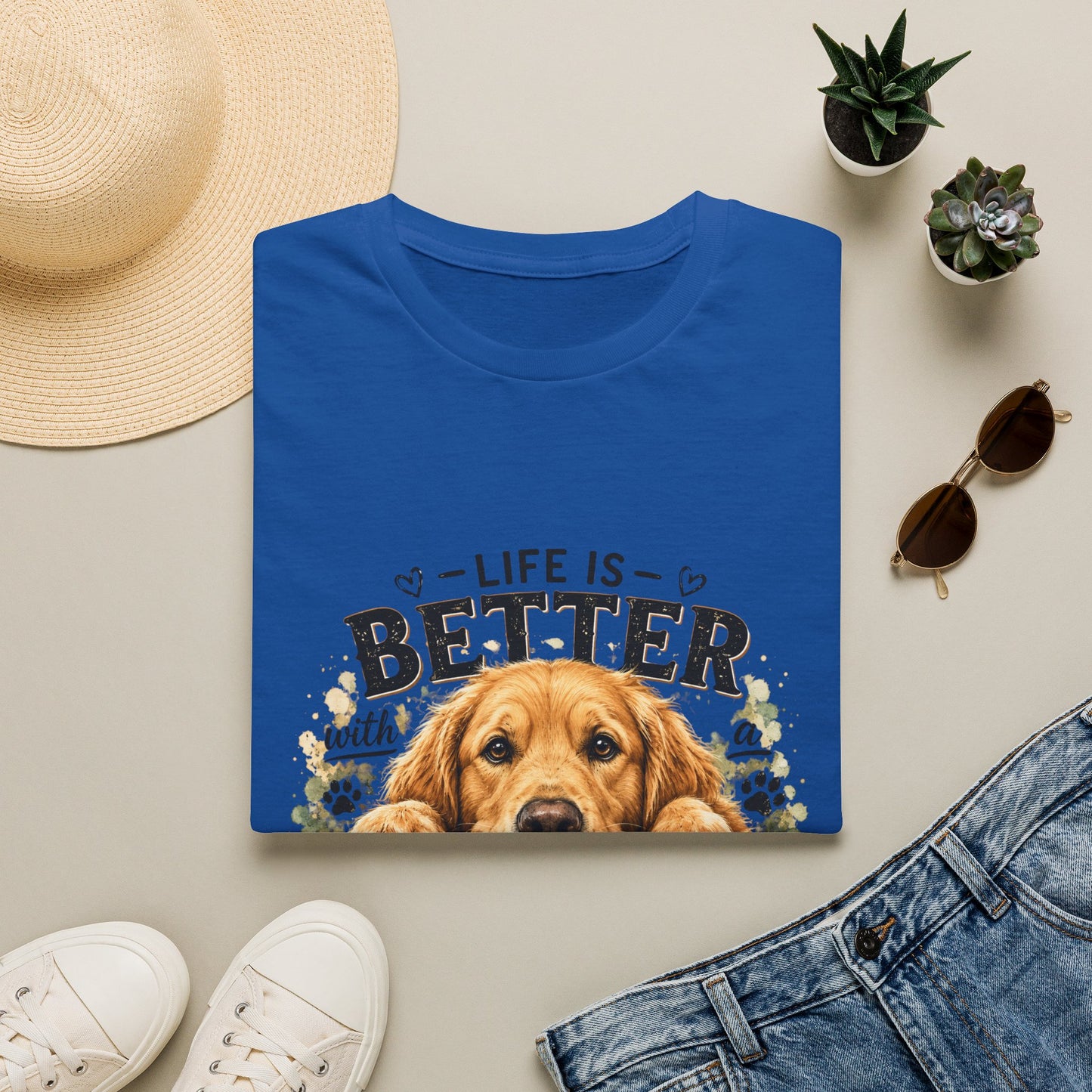 Life Is Better With a Golden Retriever T-Shirt