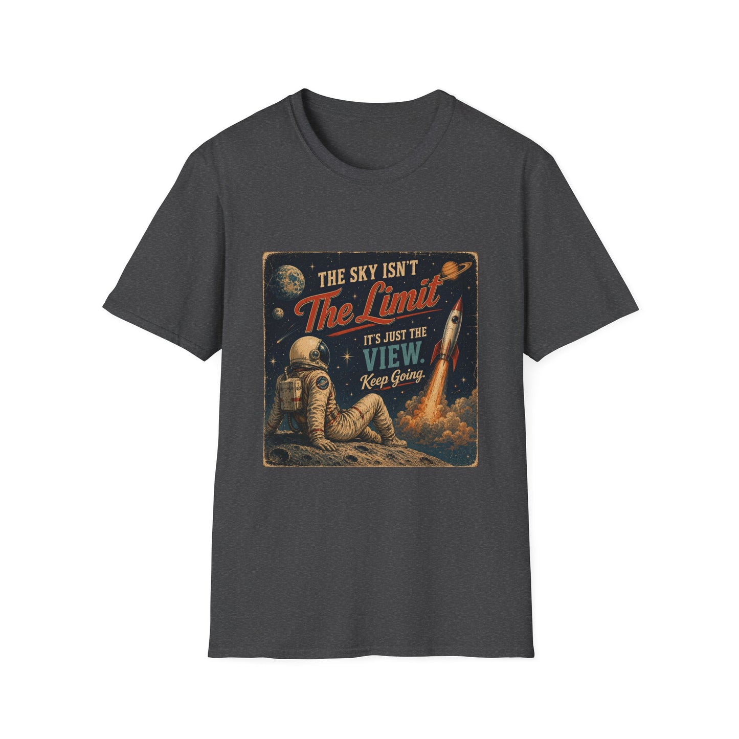T-Shirt — "The Sky Isn't The Limit" Vintage Space Retro Graphic Tee
