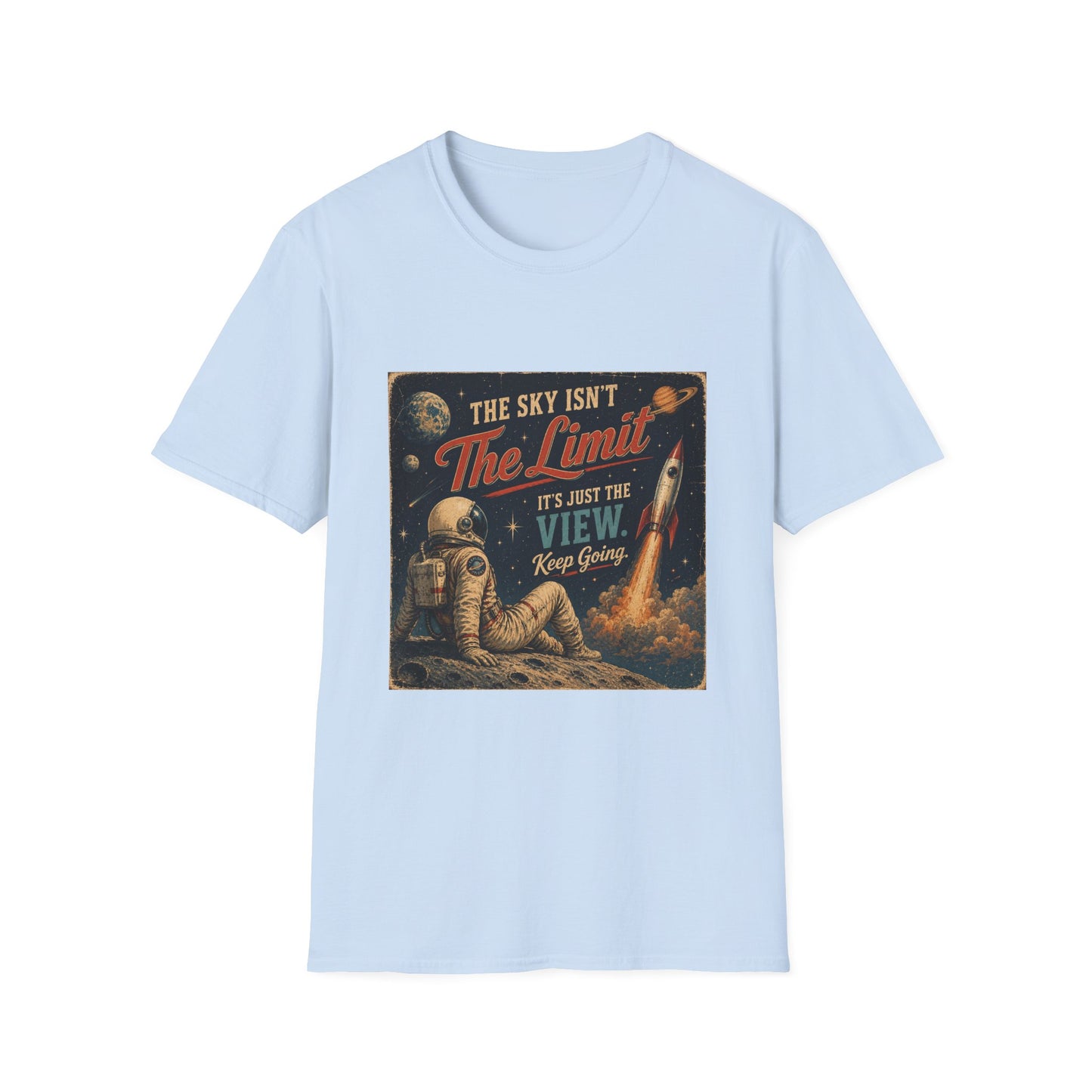 T-Shirt — "The Sky Isn't The Limit" Vintage Space Retro Graphic Tee
