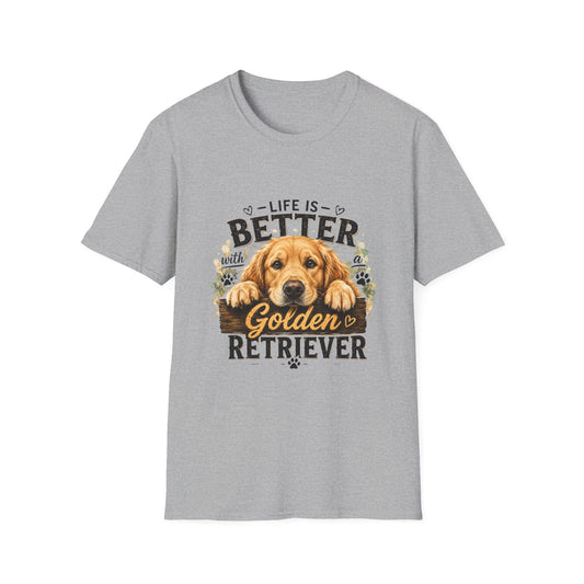 Life Is Better With a Golden Retriever T-Shirt