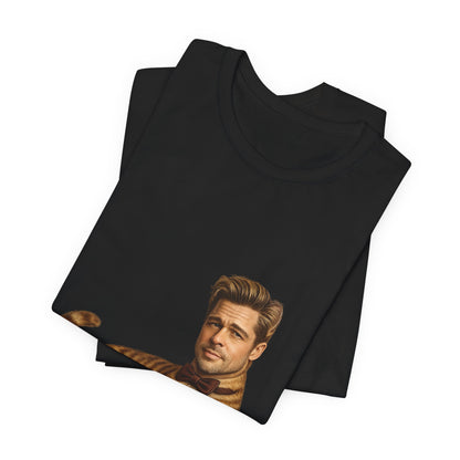 Brad Pitt Cat Parody T-Shirt