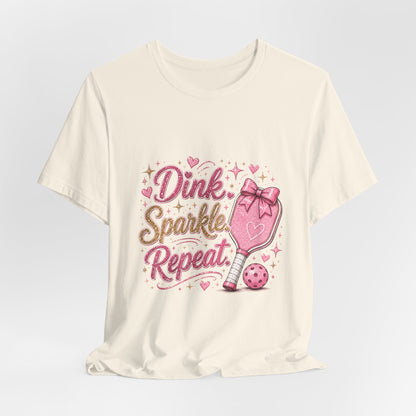 Dink Sparkle Repeat Funny Pickleball T-Shirt