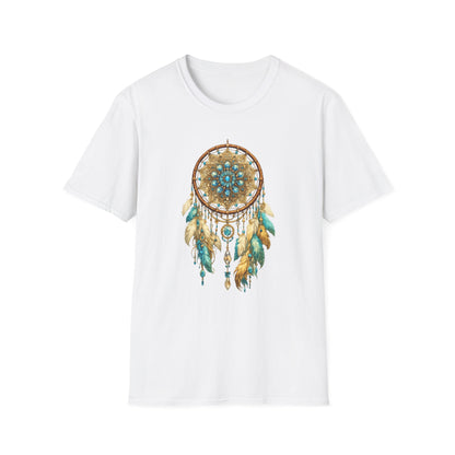Ornate Turquoise & Gold Dreamcatcher T-Shirt