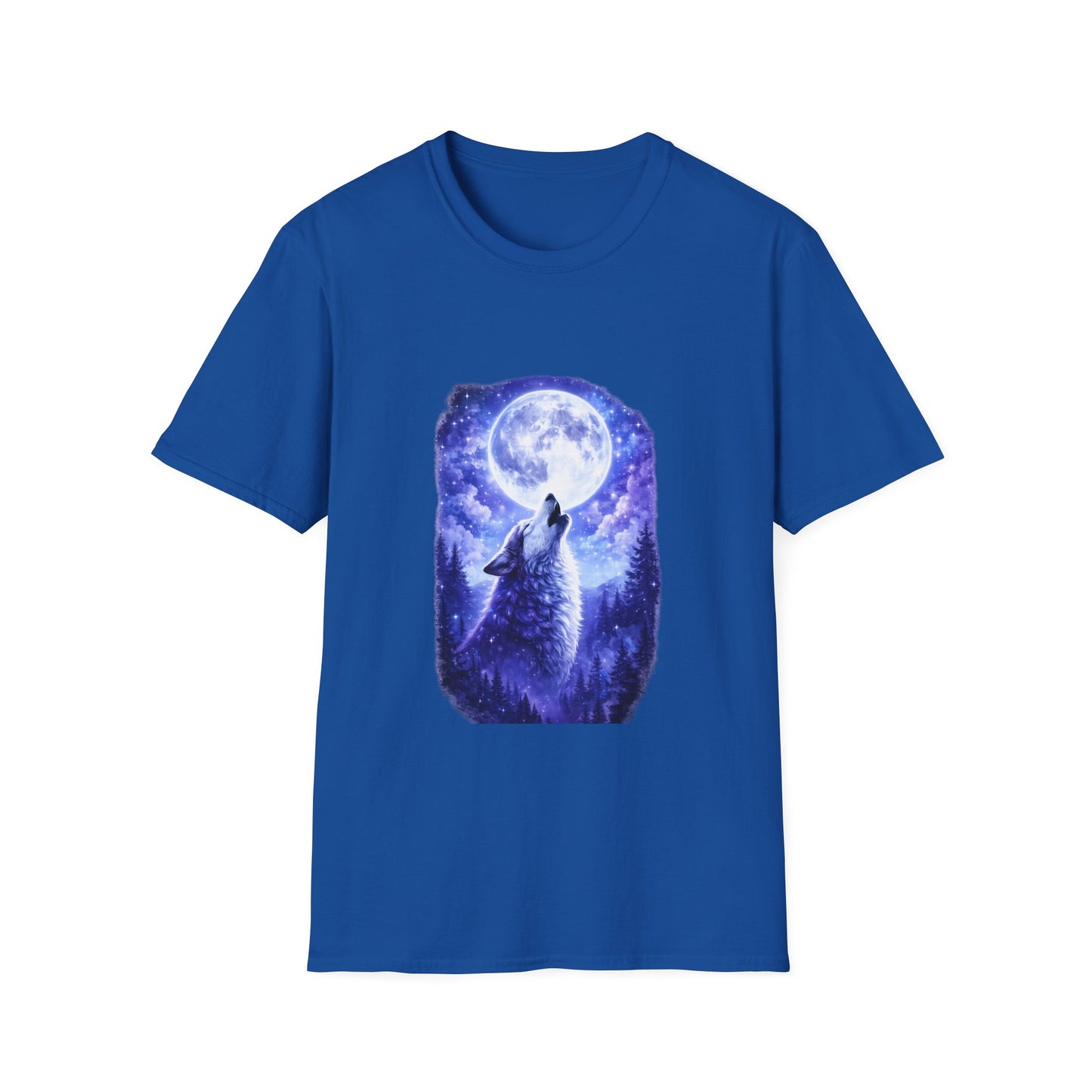 Howling Wolf Under Full Moon T-Shirt