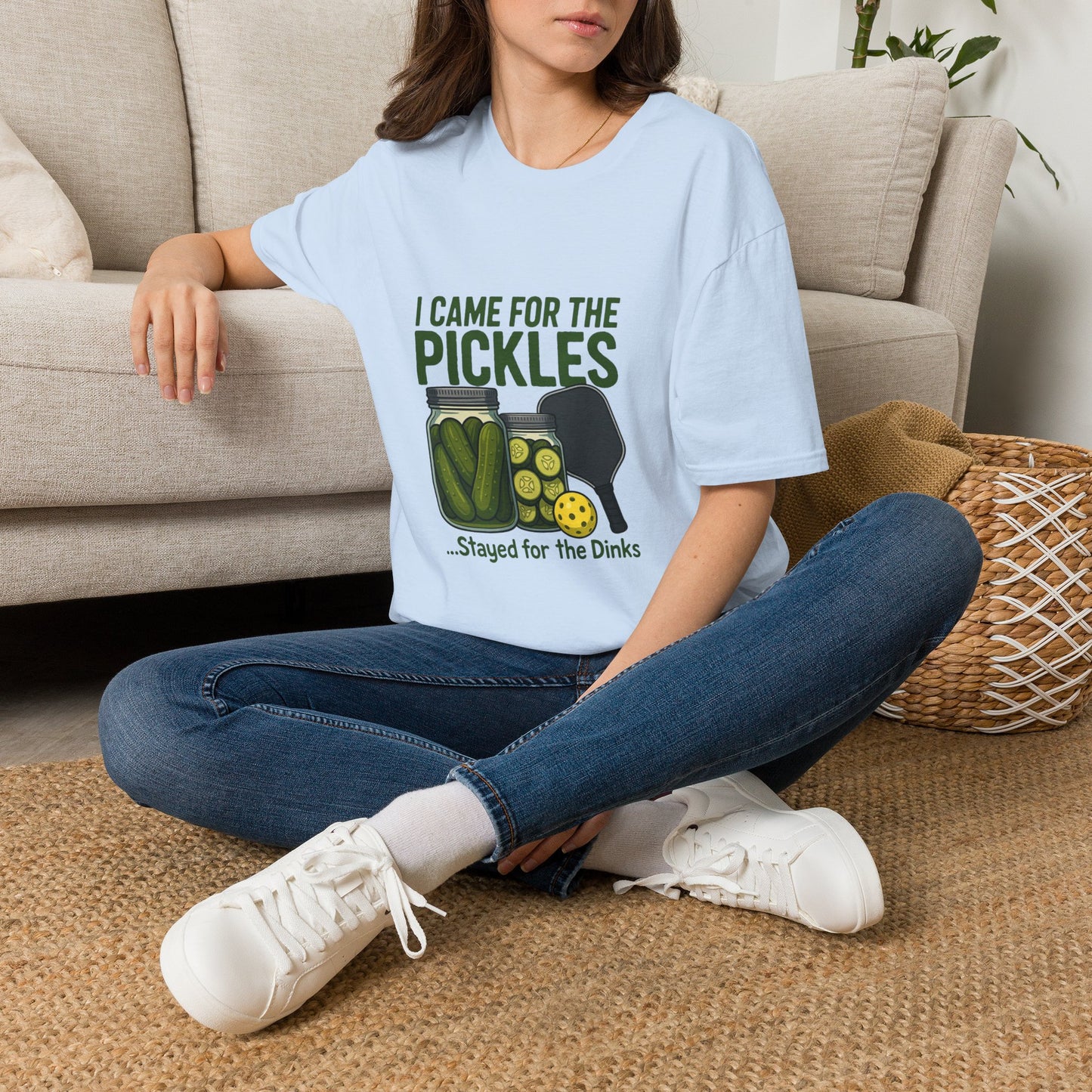 I Came for the Pickles Stayed for the Dinks Funny Pickleball T-Shirt