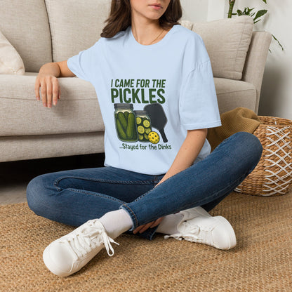 I Came for the Pickles Stayed for the Dinks Funny Pickleball T-Shirt