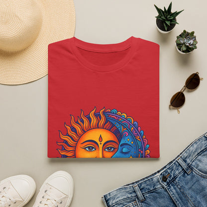 Sun and Moon Sacred Balance Indian Art T-Shirt