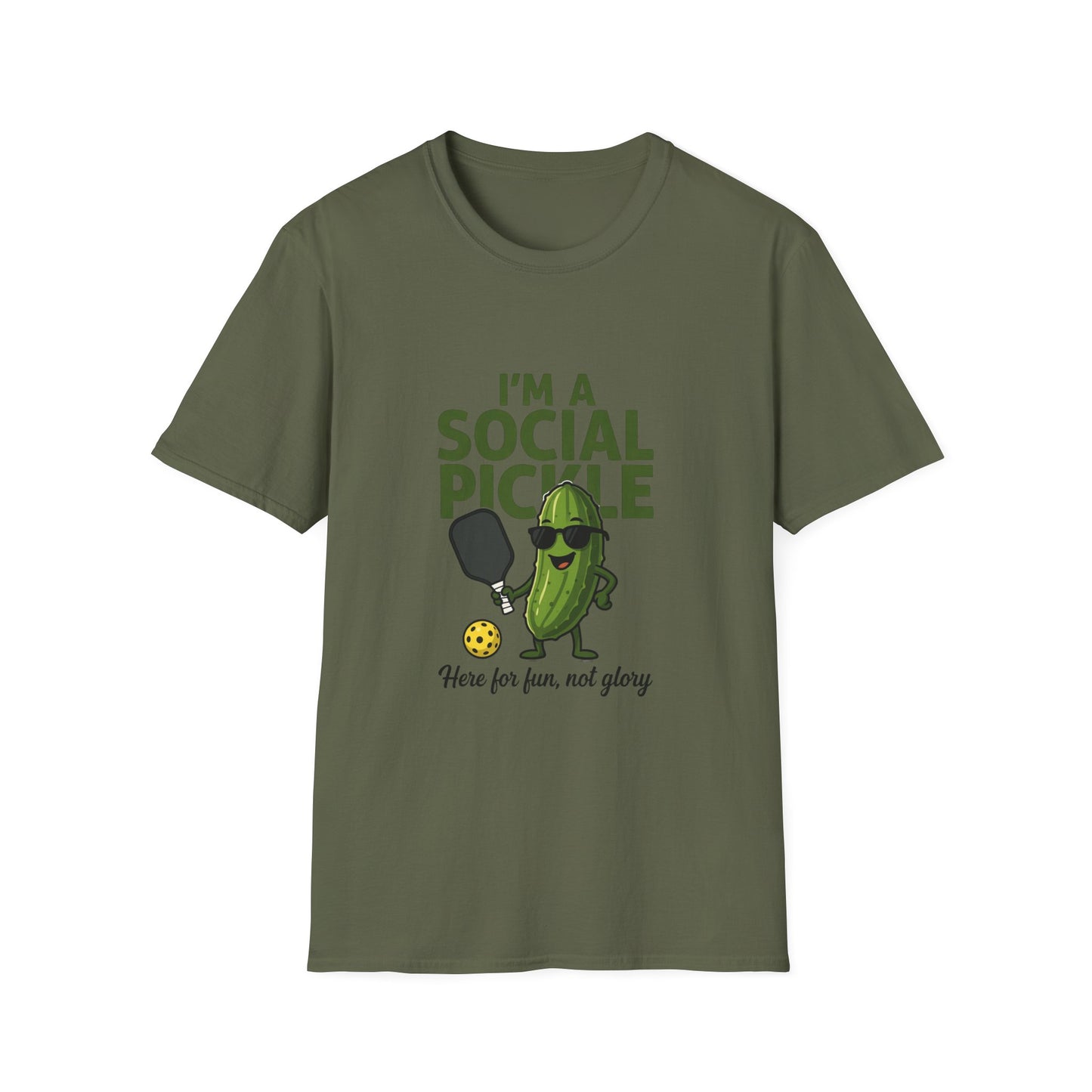 I'm a Social Pickle Here for Fun Not Glory Funny T-Shirt