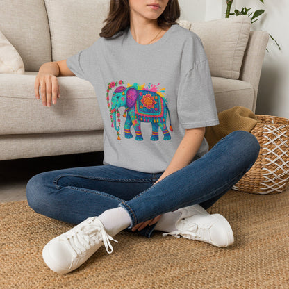 Vibrant Mandala Elephant Indian Art T-Shirt